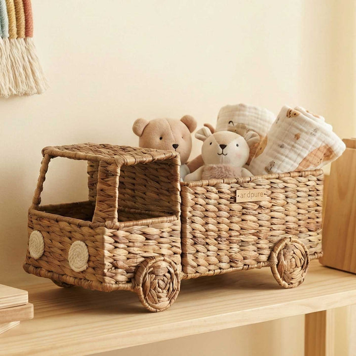 Handmade Water Hyacinth Truck Basket
