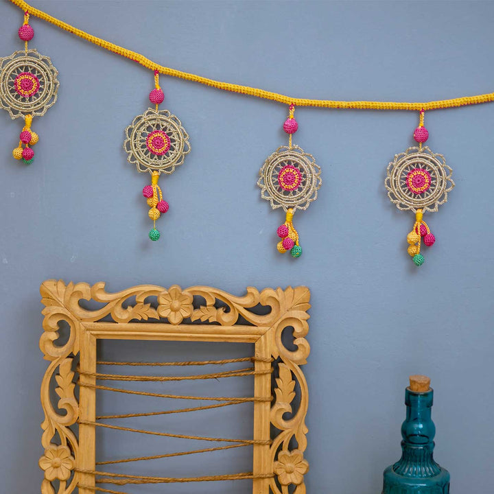 Handmade Crochet Mandala Cotton Toran