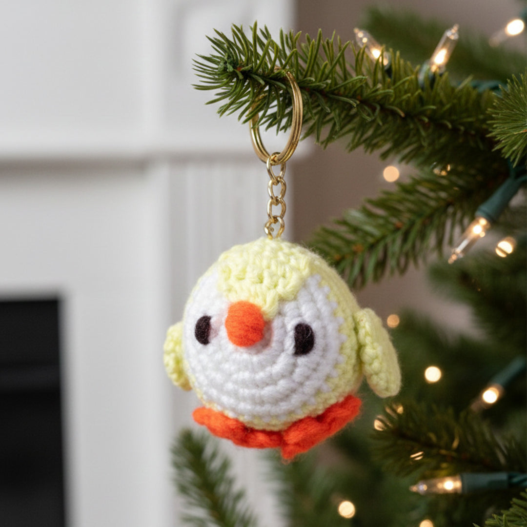 Handmade Crochet Penguin Ornament For Christmas Decoration