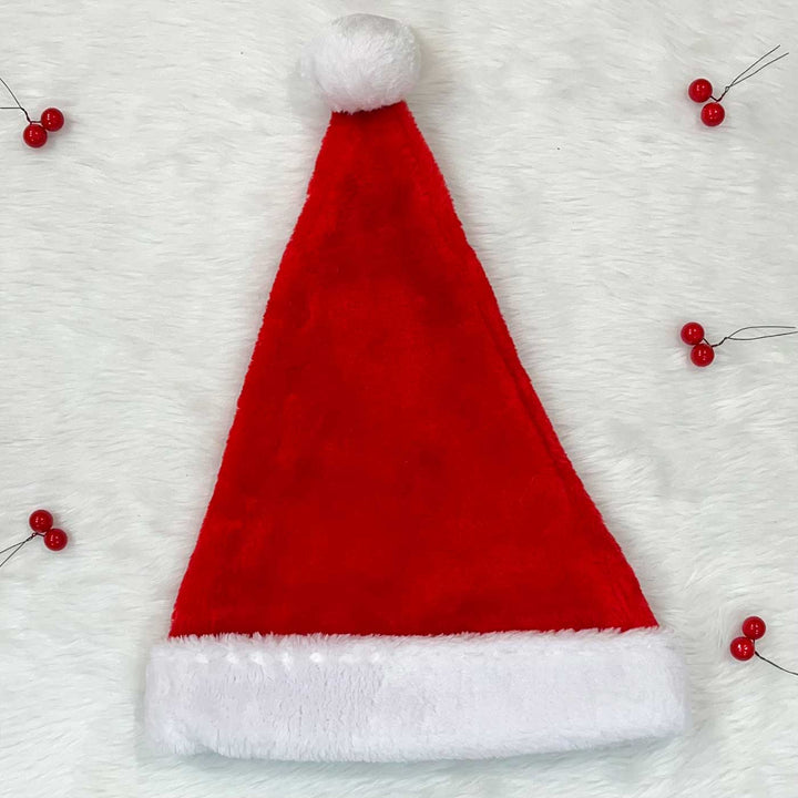 Handmade Think Plush Fur Adult Christmas Santa Hat | Xmas Gifting Ideas