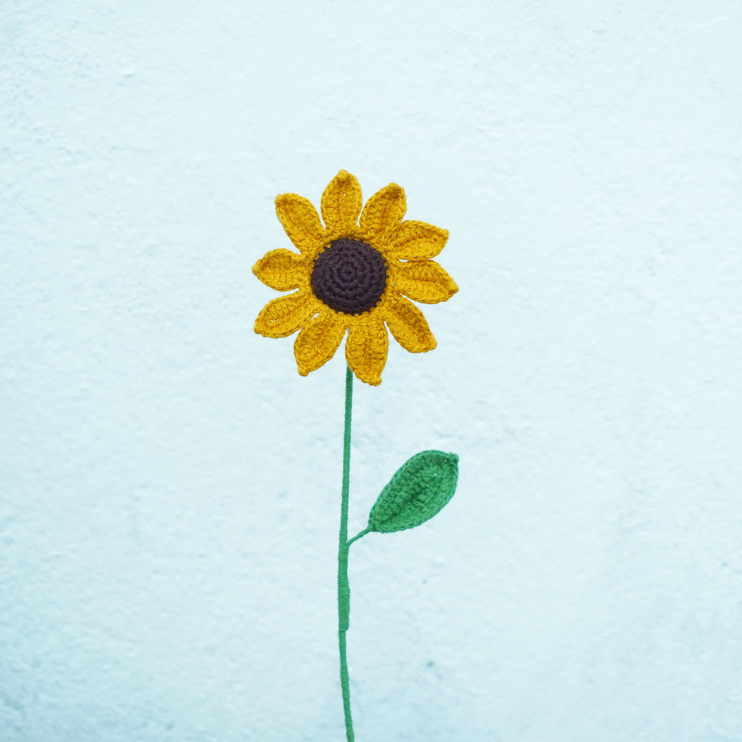 Handmade Crochet Sunflower Flower
