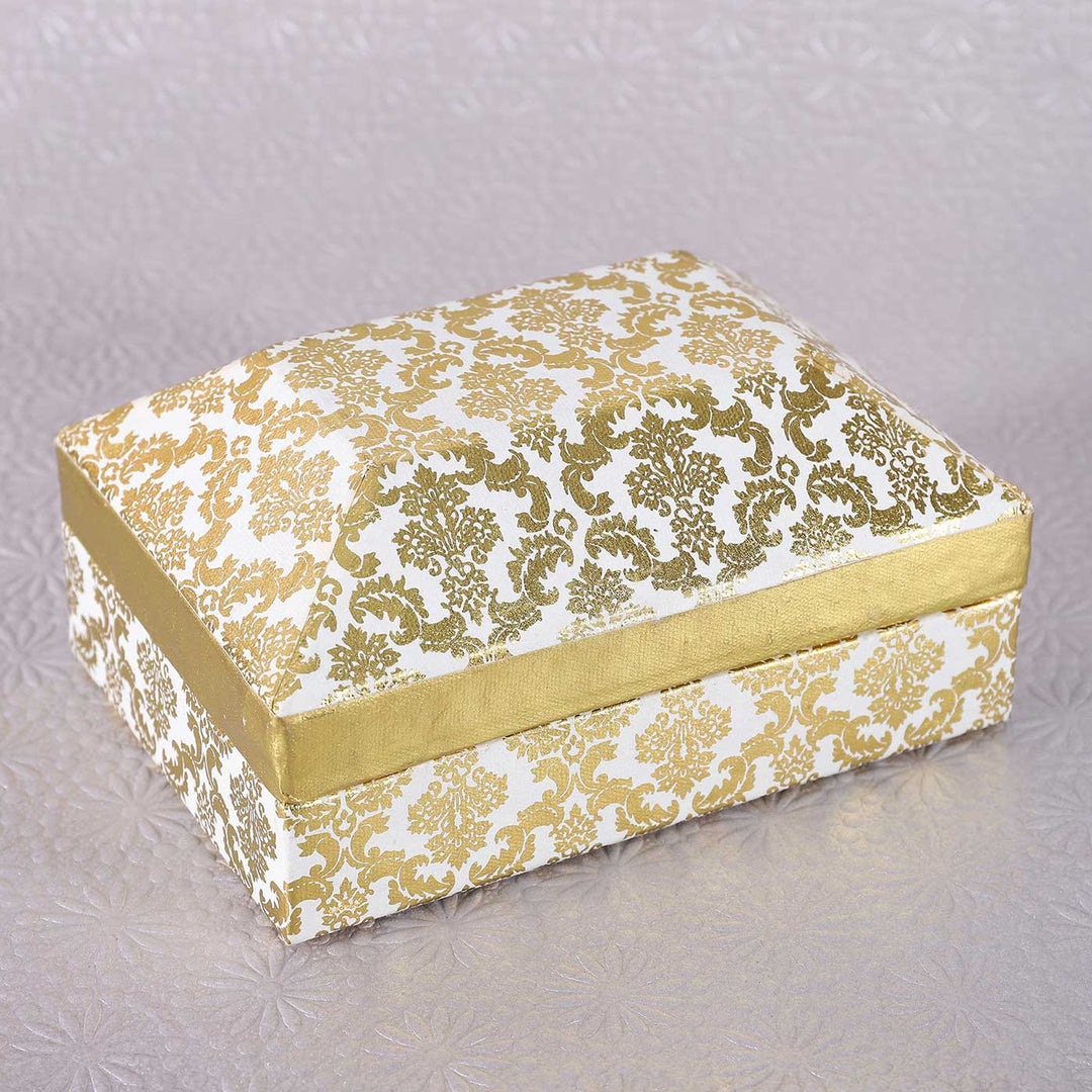 Handmade Damask Pyramid Shaped Paper Gift Box