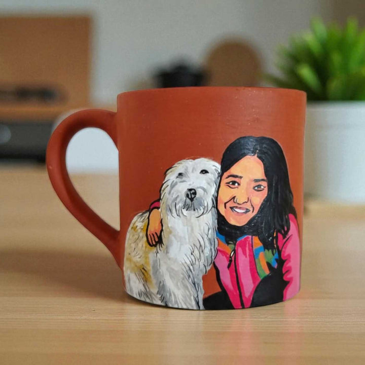 Photo Personalized Hand-Painted Terracotta Mug