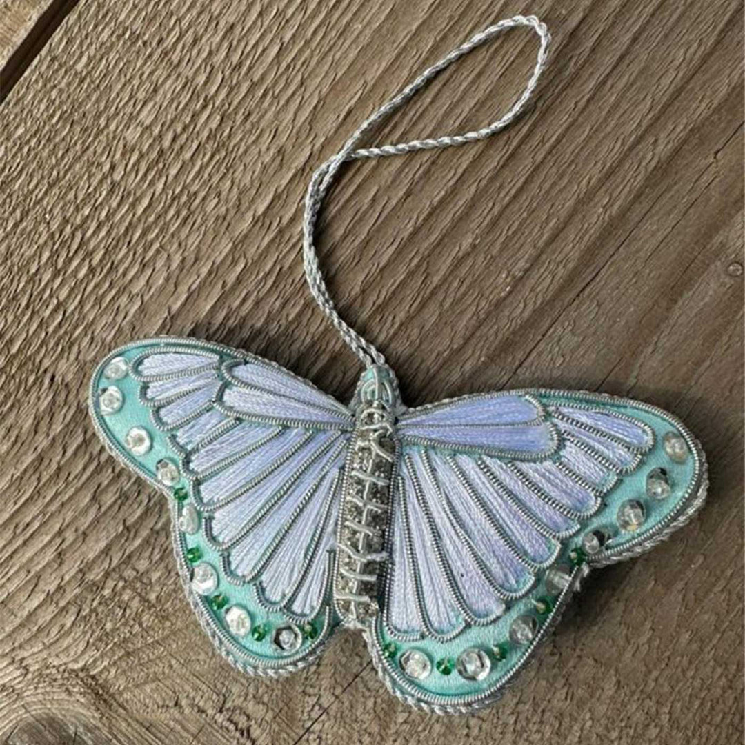 Blue Butterfly Cotton Premium Zardozi Ornament