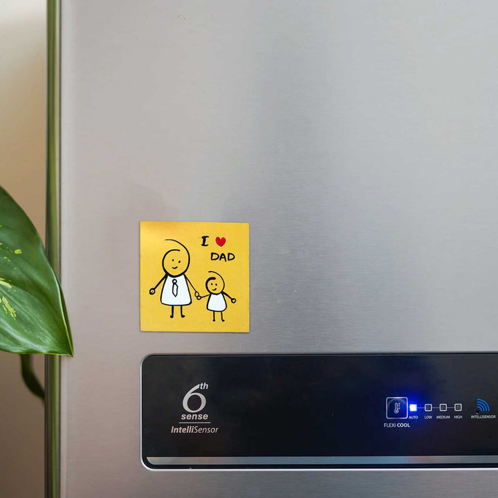 Personalized Cute Doodle Theme MDF Wood Fridge Magnet For Fathers