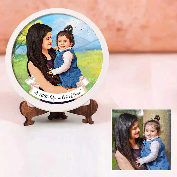 Photo Caricature Name Plate with Stand