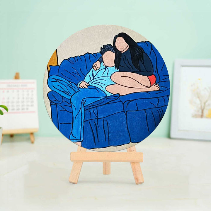 Photo Personalized Hand-Painted MDF Wood Portrait