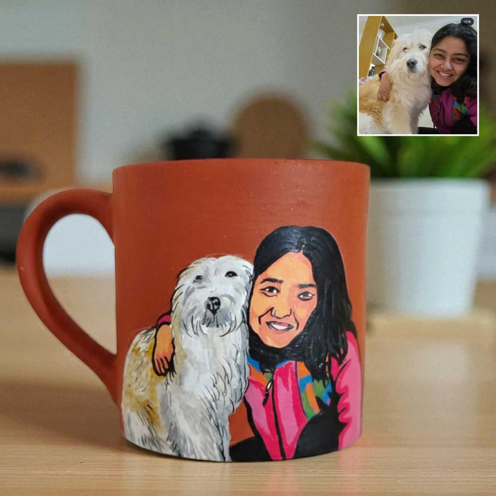 Photo Personalized Hand-Painted Terracotta Mug