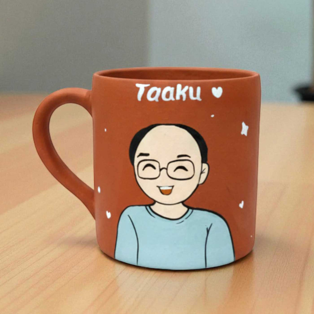 Photo Personalized Hand-Painted Father Terracotta Mug