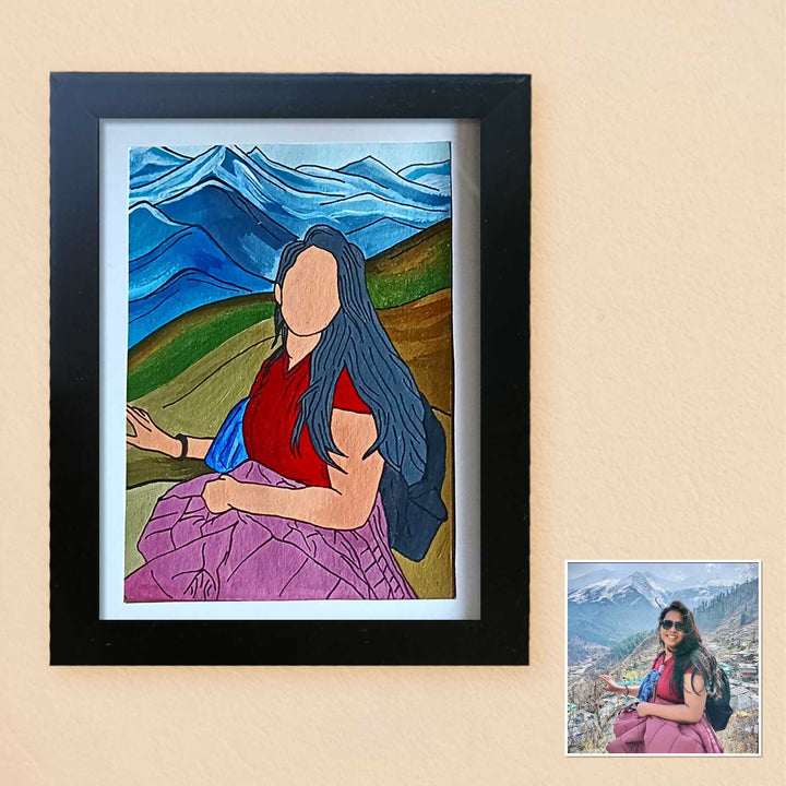 Photo Personalized Hand-Painted MDF Wood Portrait