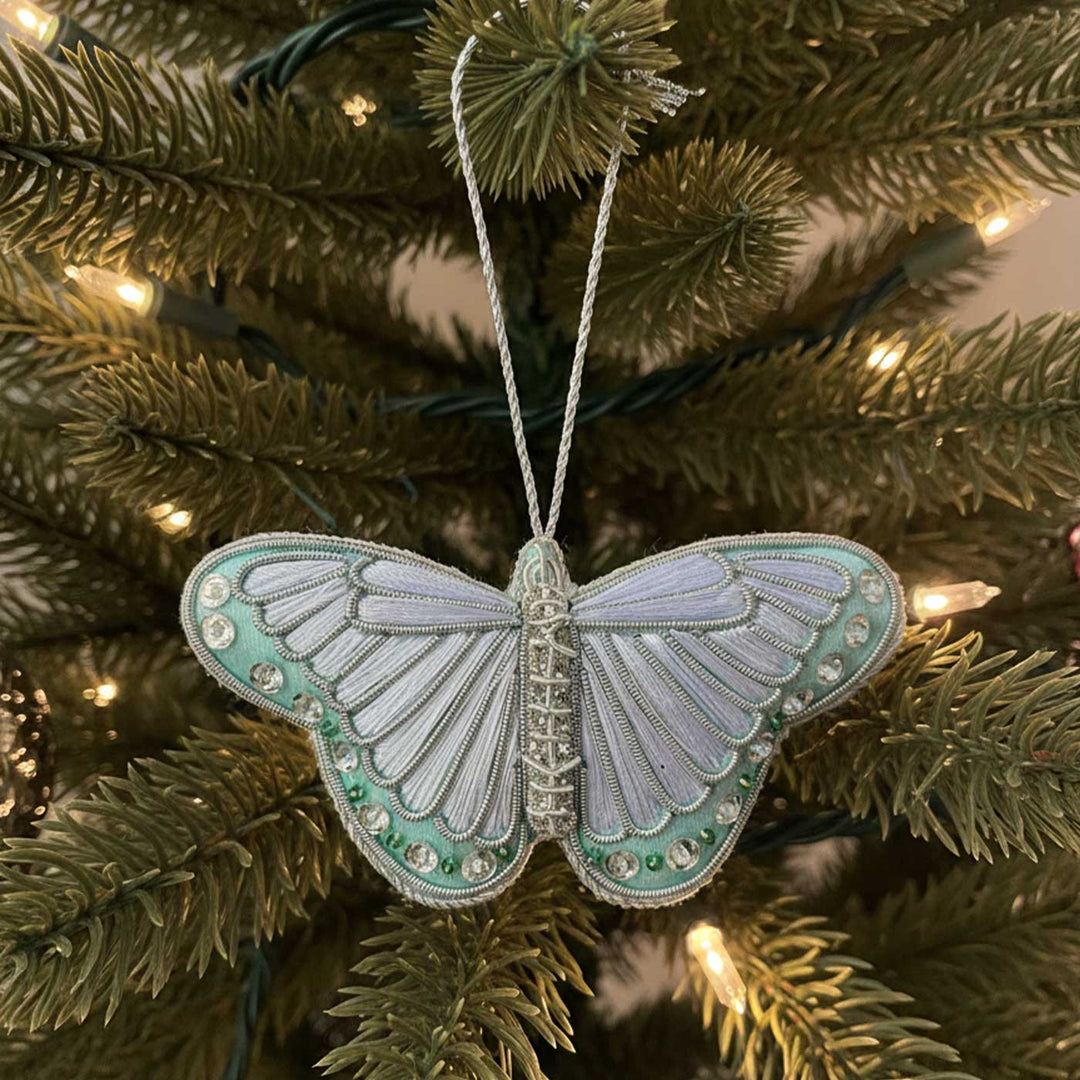 Blue Butterfly Cotton Premium Zardozi Ornament