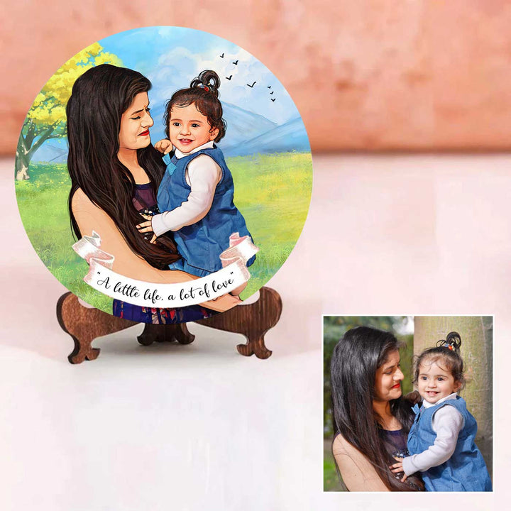 Photo Caricature Name Plate with Stand