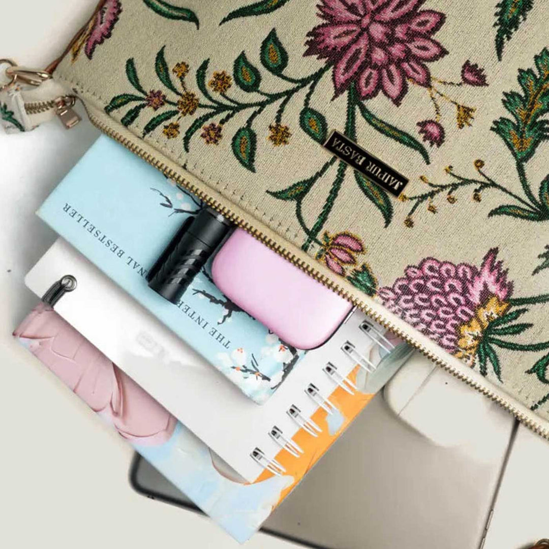 Bagh Print Jacquard Shopper Bag