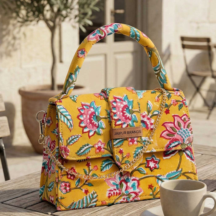 Basant Hand Block Printed Medium Chiq Bag