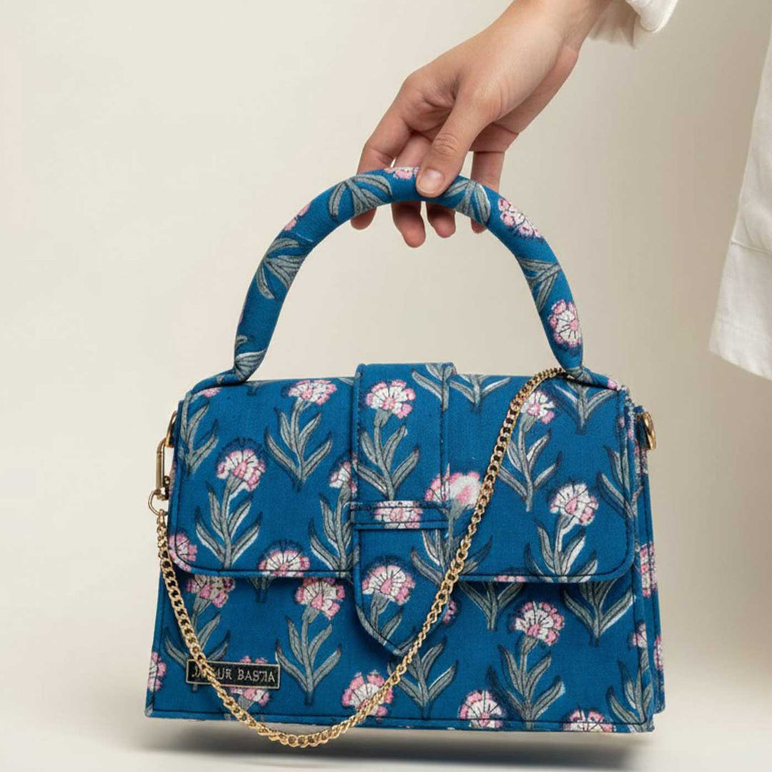 Sanjh Hand Block Printed Medium Chiq Bag