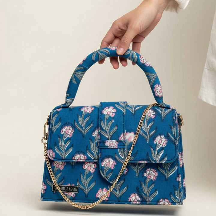 Sanjh Hand Block Printed Medium Chiq Bag