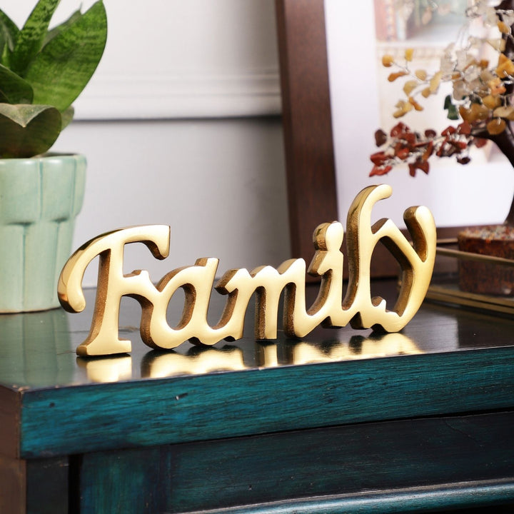 Handmade Gold 'Family' Free Standing Showpiece