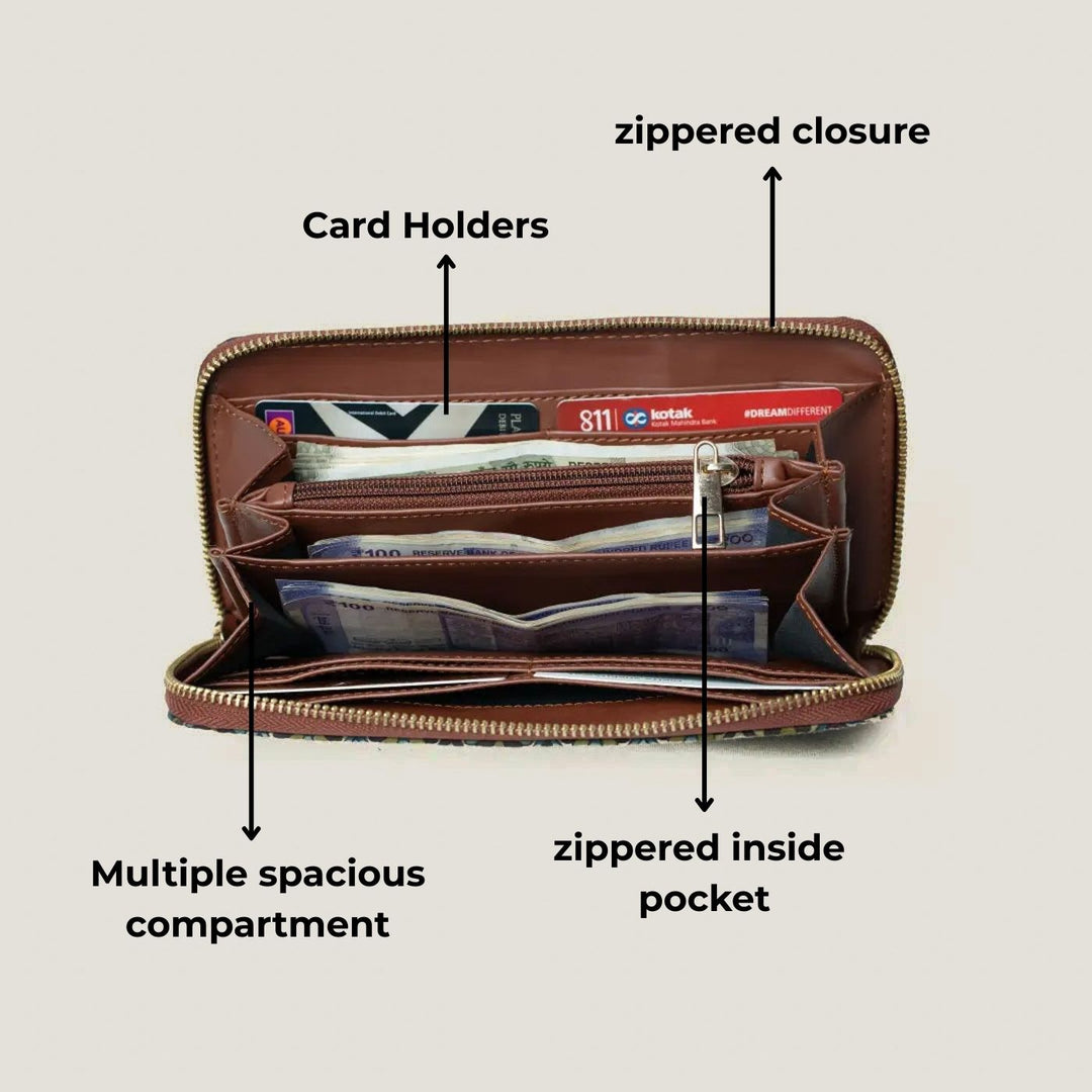 Bageechi Hand Block Printed Wrist Clutch