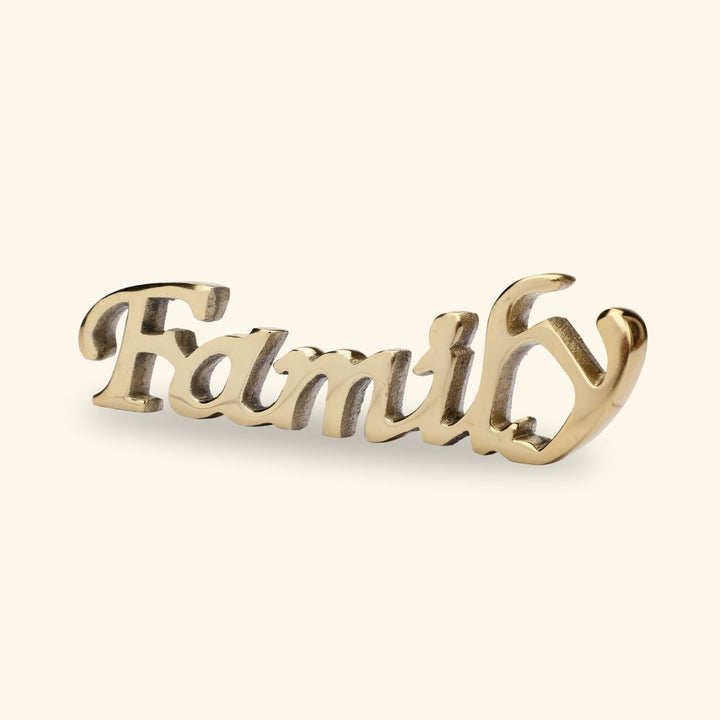 Handmade Gold 'Family' Free Standing Showpiece