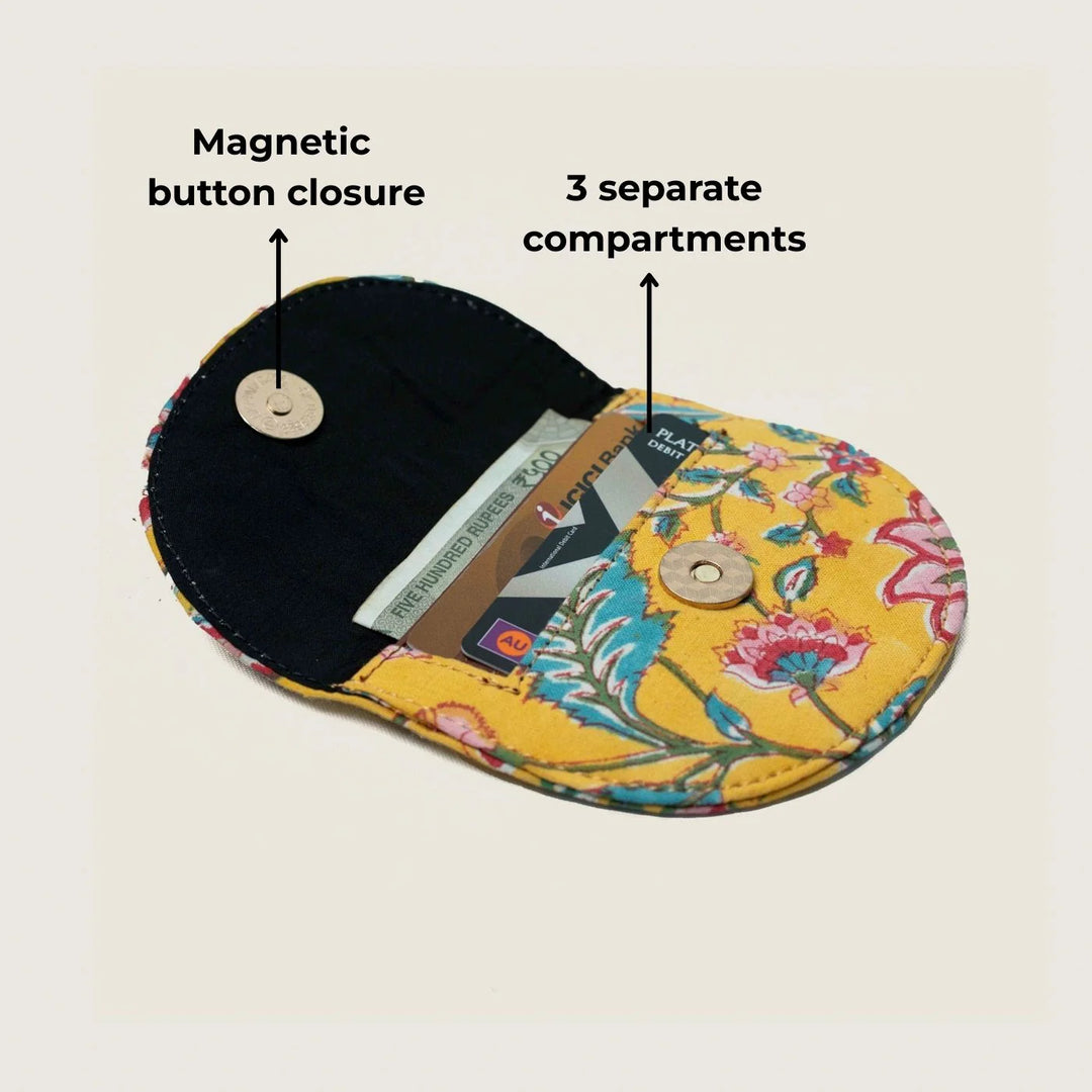 Sanjh Hand Block Printed Coin Pouch