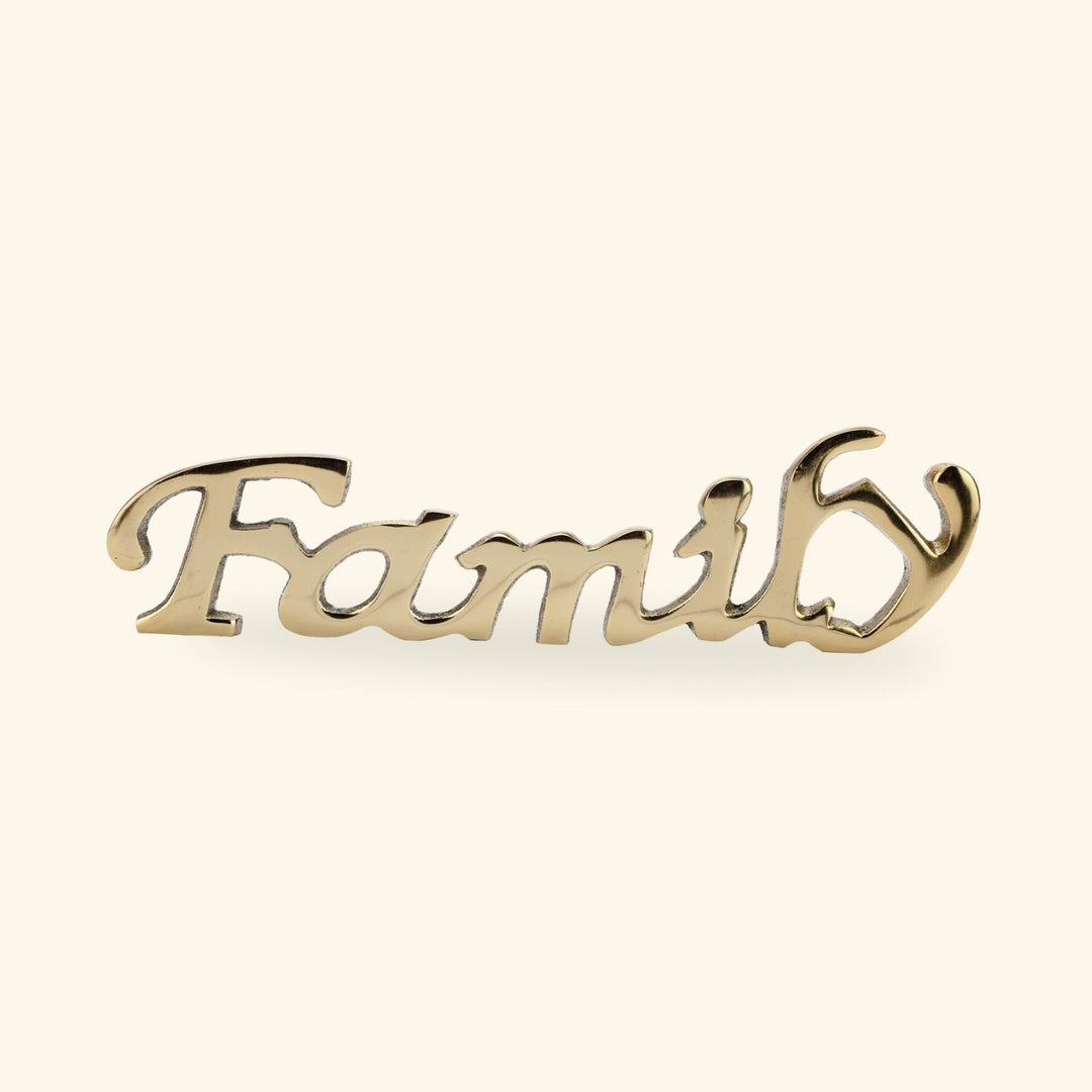 Handmade Gold 'Family' Free Standing Showpiece