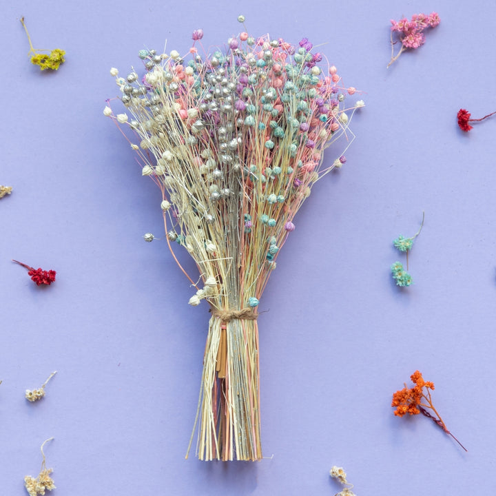 Handmade Colourful Unicorn Dried Flower Bunch