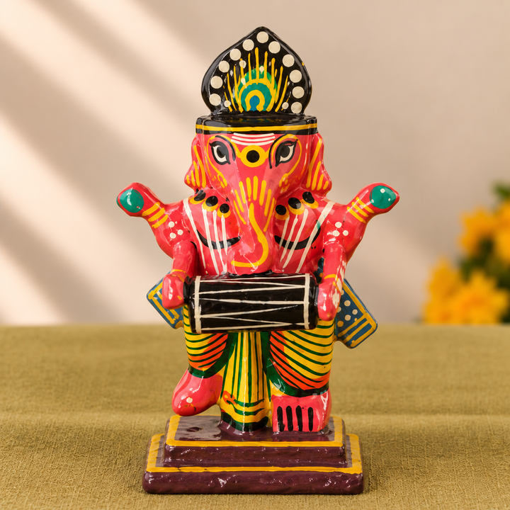 Handmade Mini Musical Ganesha Showpiece For Golu/Festive Decor
