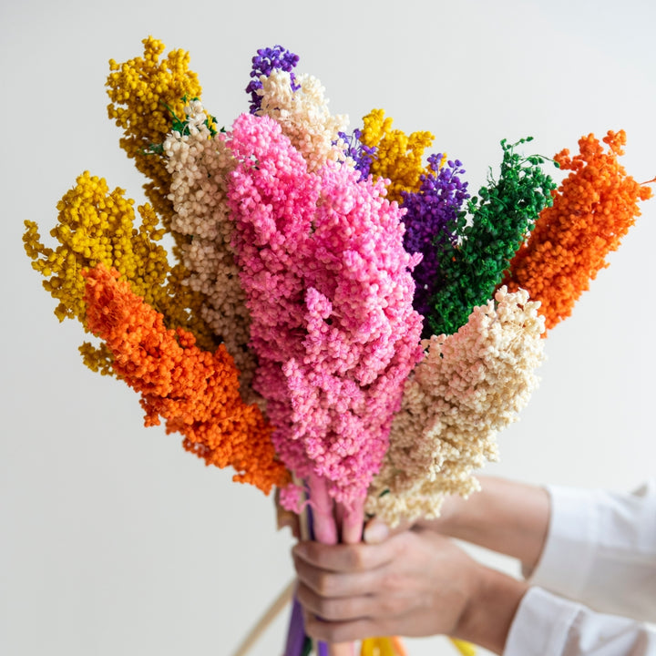 Handmade Colourful Corn Stem Dried Flower Bunch