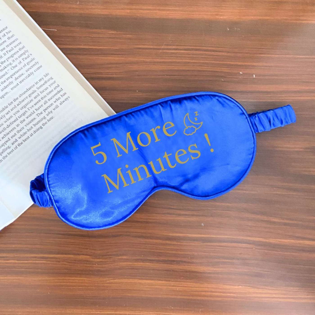 Customized Handmade Printed 5 More Minutes Satin Eye Mask For Fathers