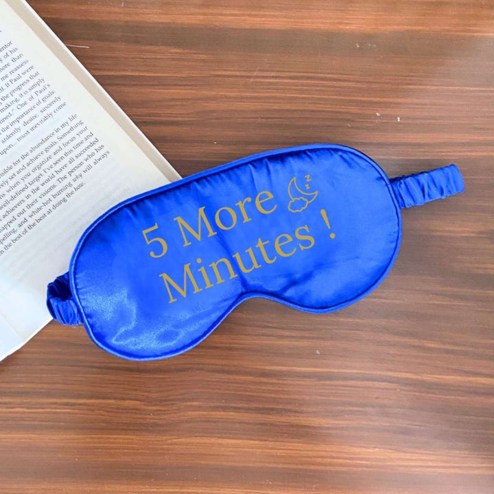 Customized Handmade Printed 5 More Minutes Satin Eye Mask For Fathers