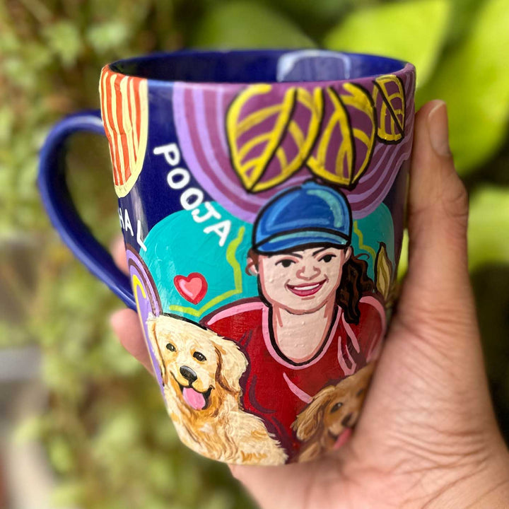 Photo Personalized Hand-Painted Pop Art Illustrated Caricature Mug | 300 ML