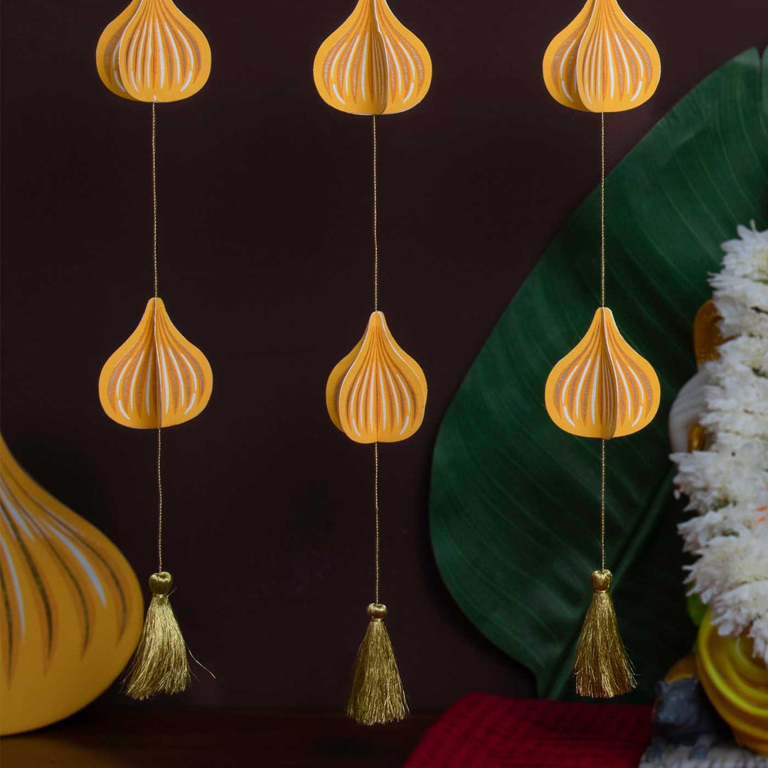 Handmade Modak Shaped Paper Hanging