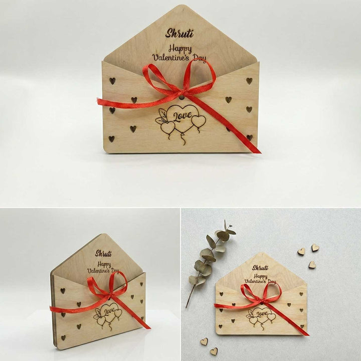 Personalized Engraved Birchwood Envelope