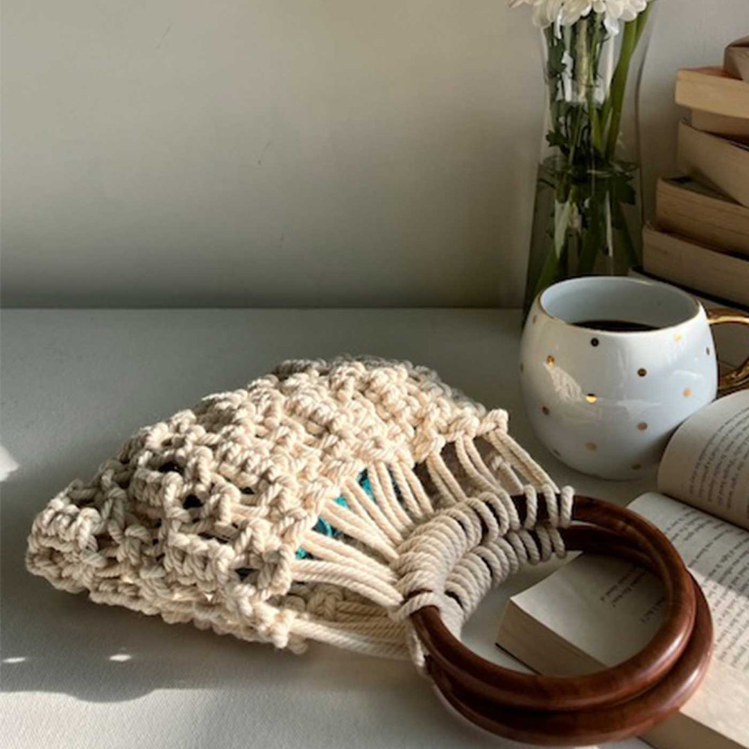 Handmade Macrame On-The-Go Handbag