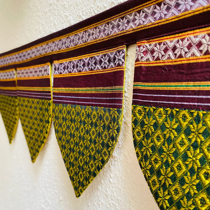 42 Inch Handmade Peepal Leaf Design Khunn Fabric Cotton Toran