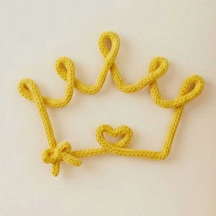 Handmade Knitted Wire Crown Hanging For Kids Room Decoration