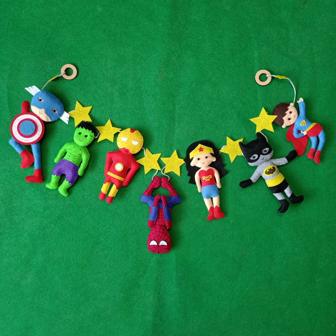 Handmade Superhero Felt Kids Bunting