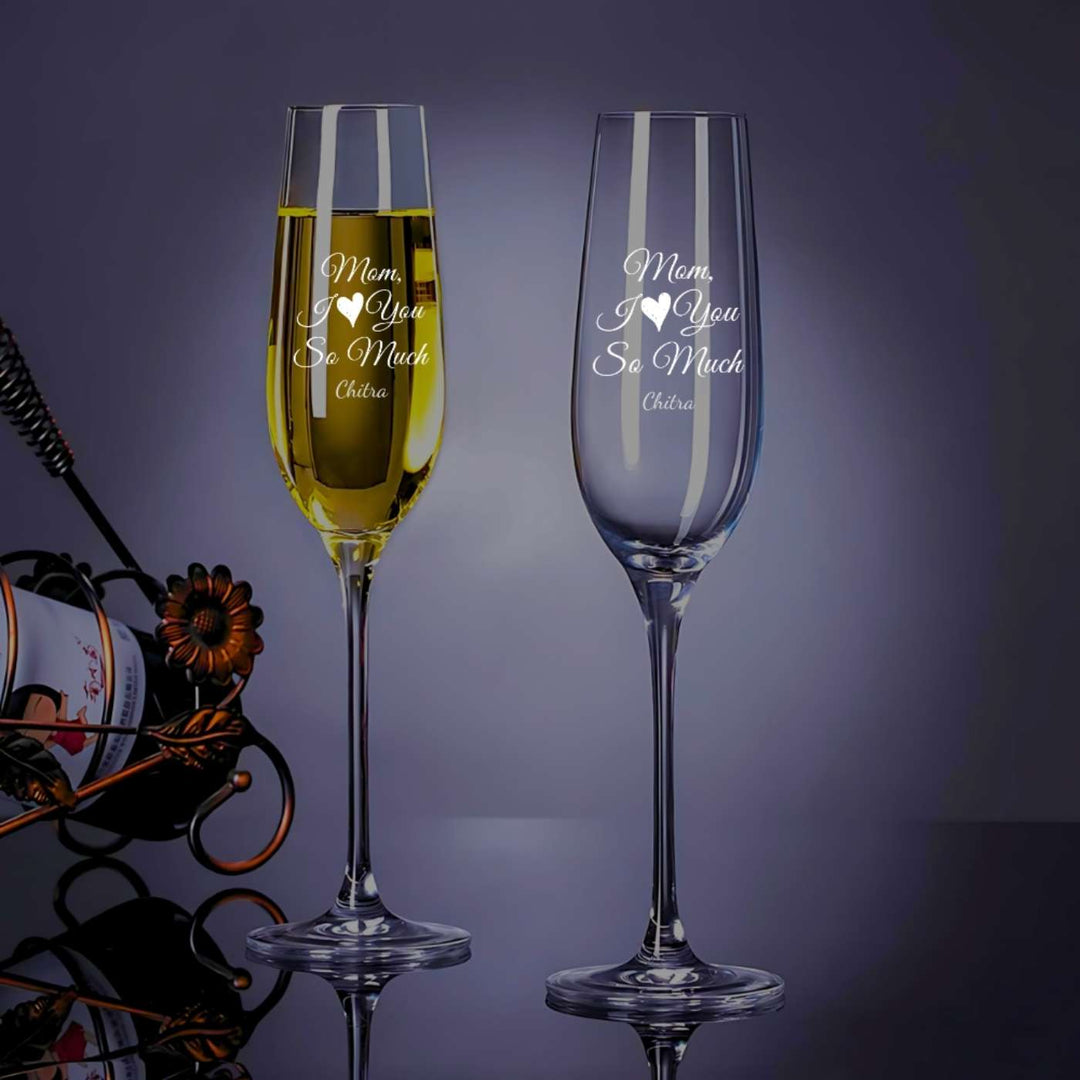 Personalized Engraved Champagne Glass For Mothers | 250 ml