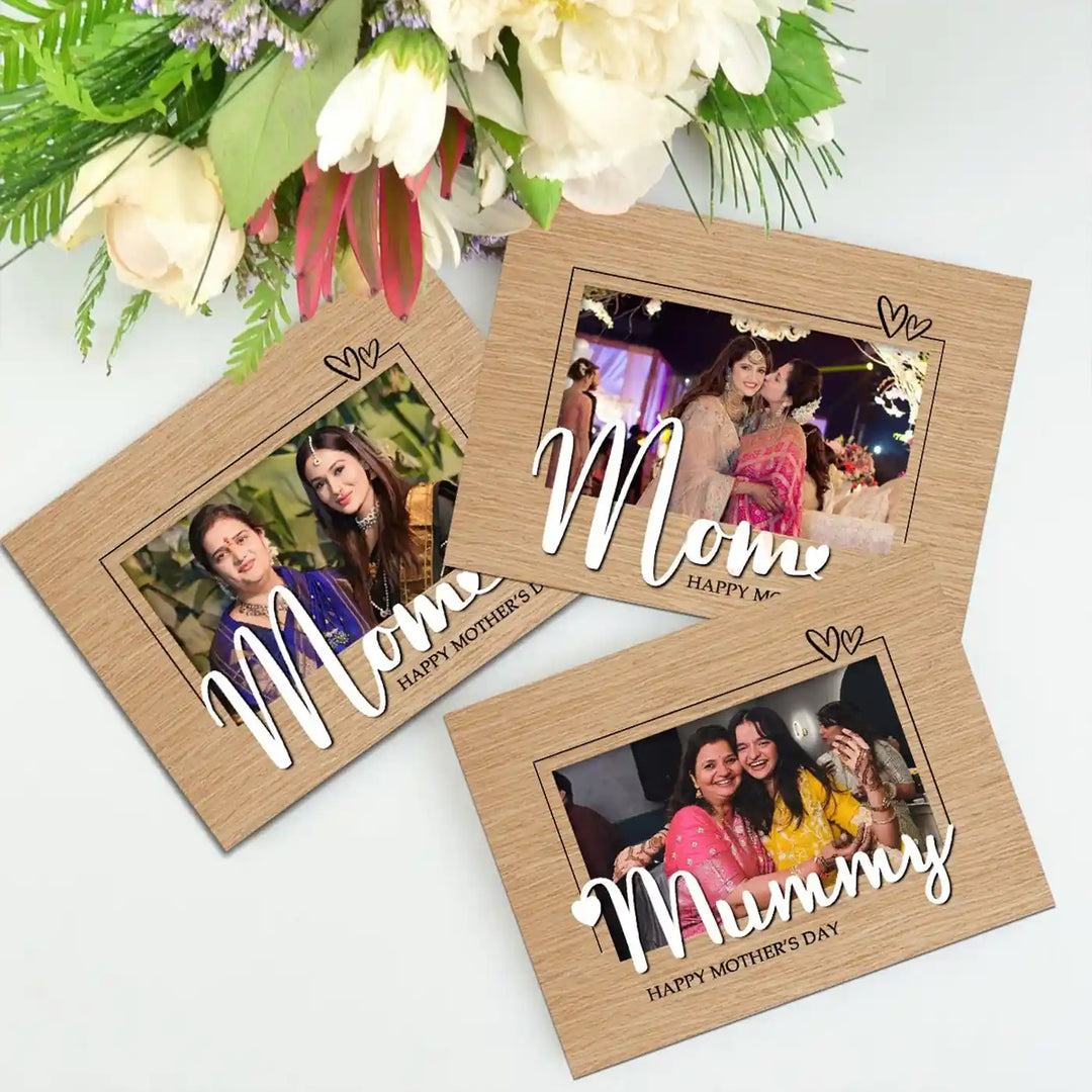 Photo Personalized Handmade Mummy Theme Wooden Fridge Magnet