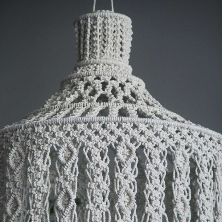 Handmade Macrame Boho Design Cotton Hanging Lamp