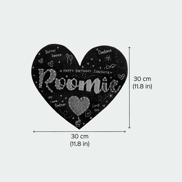 Personalized Handmade String Art Heart Shape Wooden Decorative Plaque