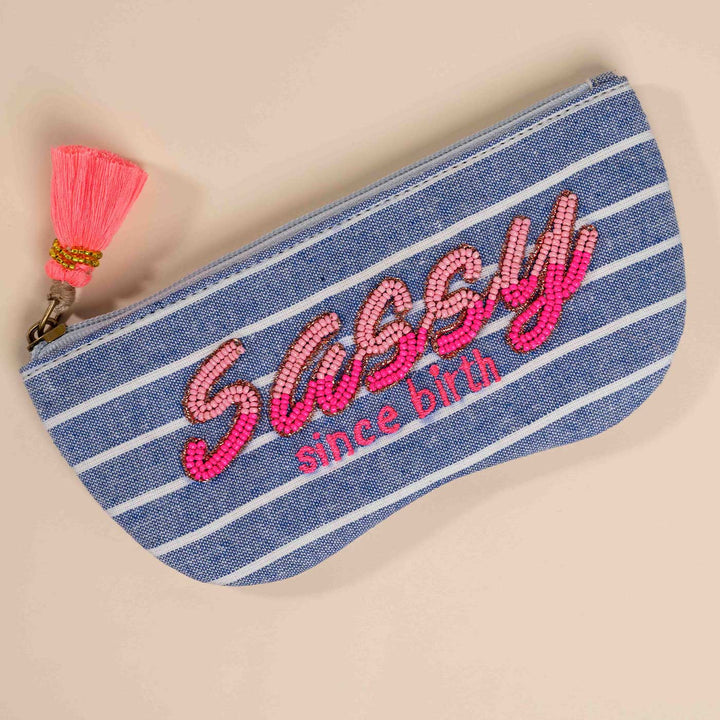 Handmade Embroidered Sassy Design Cotton Sunglass Cover