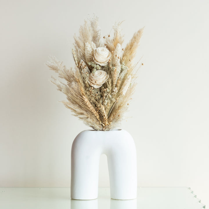 Handmade Ivory White Dream Dried Flower Bouquet