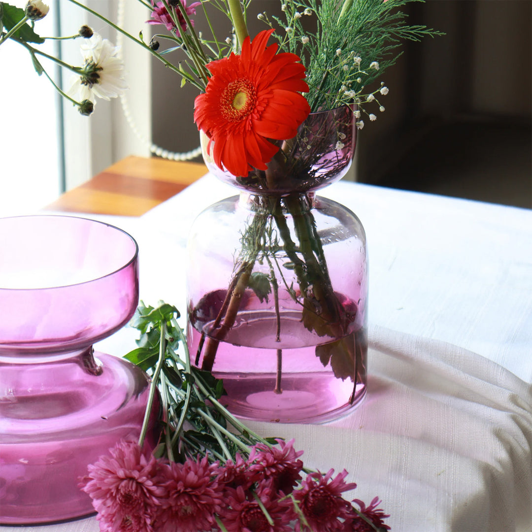 Handmade Ombre Lilac Glass Vase