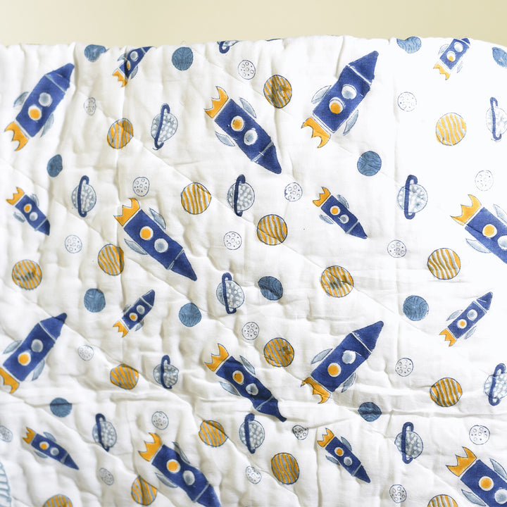 Hand Block Printed Starlight Snooze Quilt/Comforter