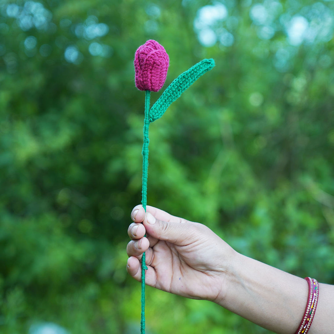 Handmade Crochet Tulip Flower