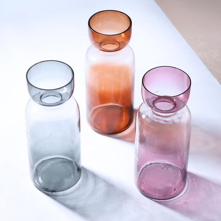 Handmade Haze Brown Grande Tinted Glass Vase | 11.8 inch