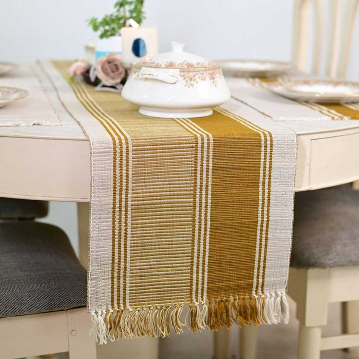 Hand Woven Double Design Madhurkati Table Runner