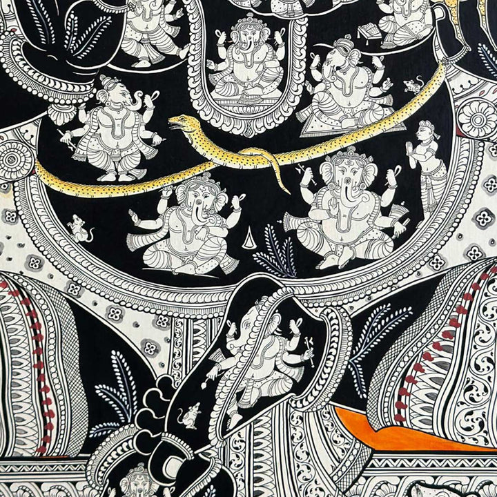 48 x 30 Inch | Handmade Canvas Vaastu Ganesha Painting