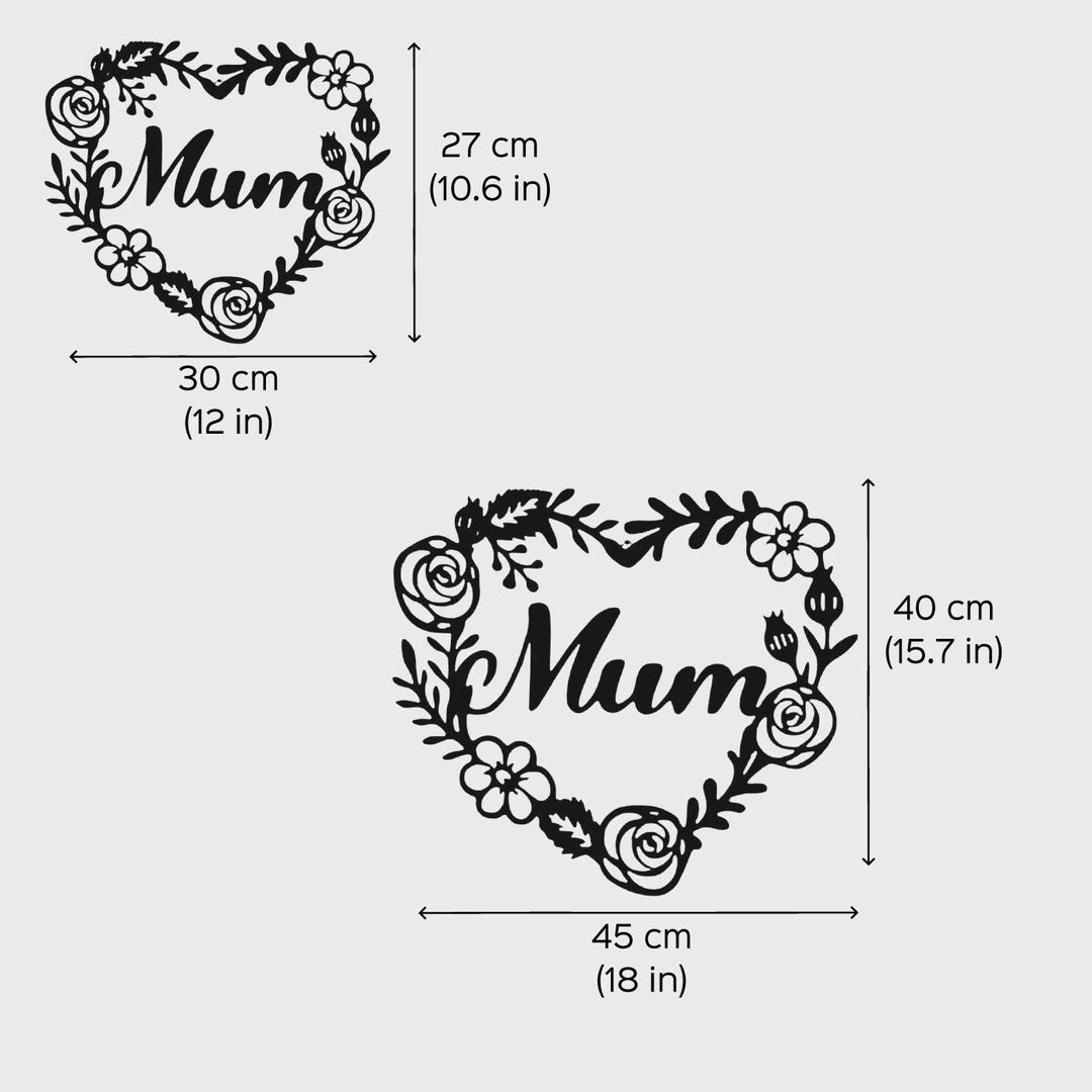 Customized Handmade Laser Cut Floral Heart Theme Metal Decorative Plaque